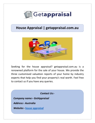 House Appraisal | getappraisal.com.au