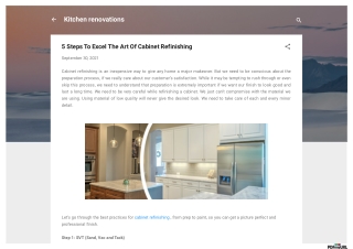 5 Steps To Excel The Art Of Cabinet Refinishing