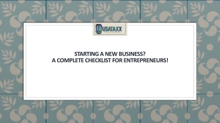 Starting A New Business  - A Complete Checklist For Entrepreneurs