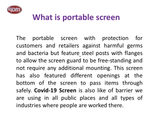 How to Avoid Spreading a Pandemic by a Portable Screen
