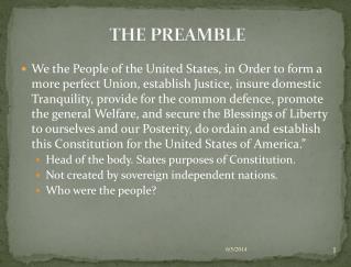 THE PREAMBLE