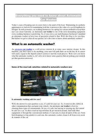 pdf guide-everything you need to know about automatic-car-washer