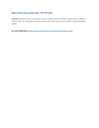 Match 3 source code script