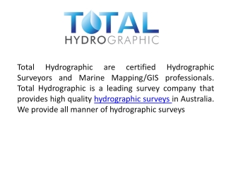 Hydraulic Survey