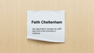 Read the Thoughts and efforts of Faith Cheltenham towards the LGBT community