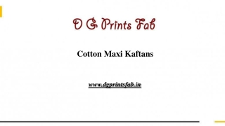 Cotton Maxi Kaftans