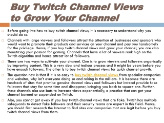 buy twitch channel views