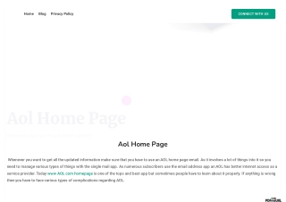 Aol Home Page