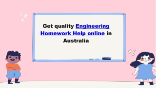 Get quality Engineering Homework Help online in Australia