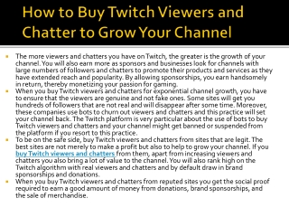 buy twitch viewers and chatters