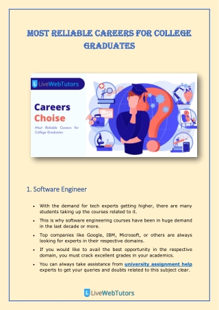 Most Reliable Careers for College Graduates