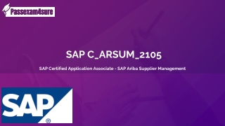 Where can I get 2021  SAP  C_ARSUM_2105 Dumps Study Material?