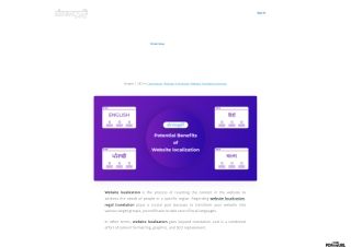 Potential Benefits of Website localization