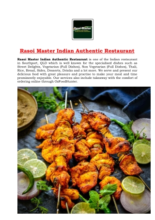 5% Off - Rasoi Master Indian Restaurant Southport, QLD