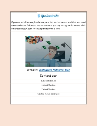 Instagram Followers Free | Likeservice24.com