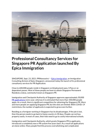 Epica Immigration Press Release Sept 2021