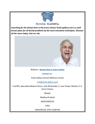 Dental Clinic In Arera Colony Smile-gallery.com
