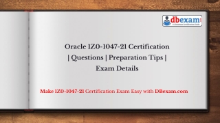 Oracle 1Z0-1047-21 Certification | Questions | Preparation Tips | Exam Details