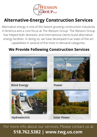 Alternative-Energy Construction Services