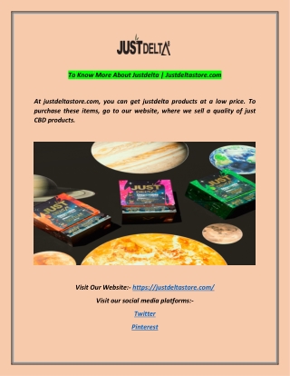 To Know More About Justdelta | Justdeltastore.com