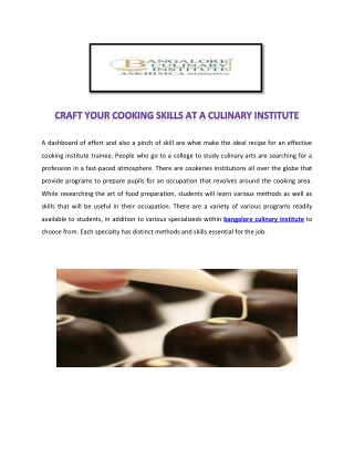 Bangalore Culinary