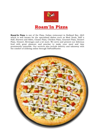 15% Off – Roam In Pizza Redland Bay Delivery, QLD