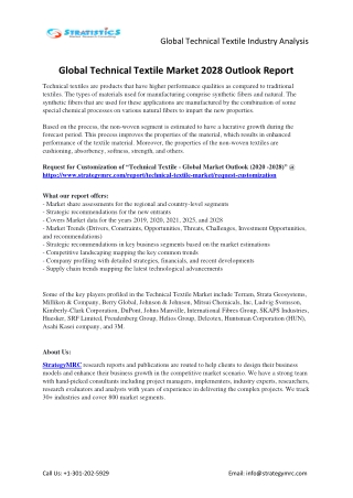 Technical Textile Market Forecasts to 2028