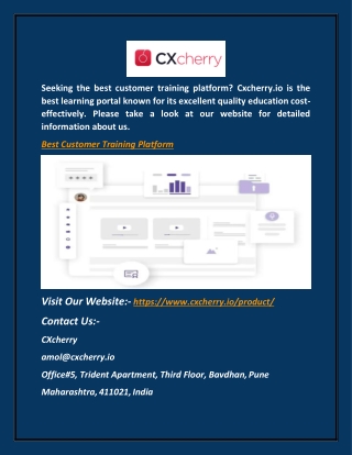 Best Customer Training Platform | Cxcherry.io