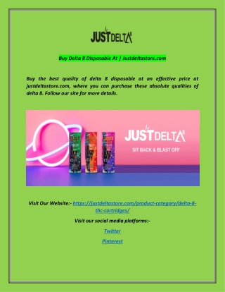 Buy Delta 8 Disposable At | Justdeltastore.com