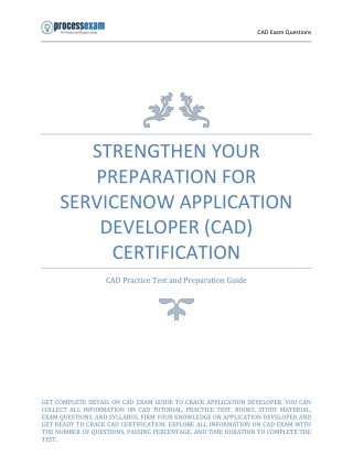 Strengthen Your Preparation for ServiceNow Application Developer (CAD) Cert