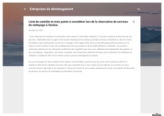 Liste de contrôle en trois points à considérer lors de la réservation de services de nettoyage à Genève