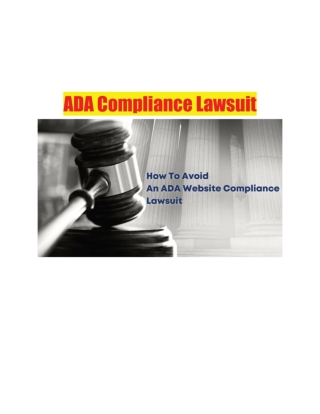 ADA Compliance Lawsuit