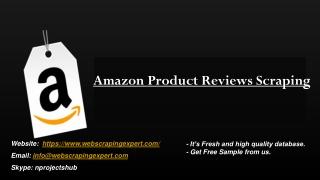 Amazon Product Reviews Scraping