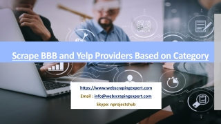 Scrape BBB and Yelp Providers Based on Category