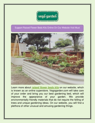 raised flower beds kits