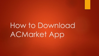 How to download ACMarket