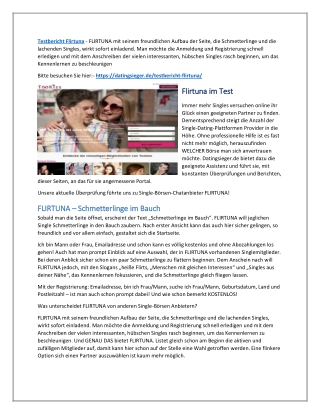 Testbericht Flirtuna - Datingsieger