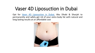 Vaser 4D Liposuction in Dubai