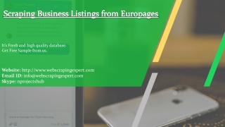 Scraping Business Listings from Europages