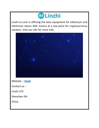 Find The Best Cryptocurrency Solution At A Reasonable Price Linzhi