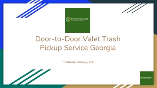 Door-to-Door Valet Trash Pickup Service Georgia