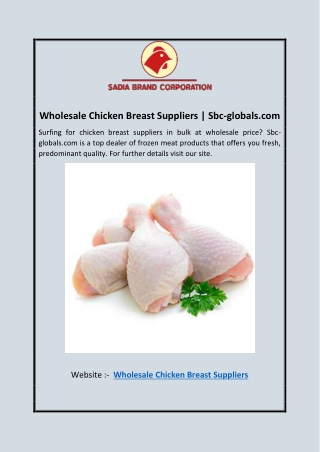 Wholesale Chicken Breast Suppliers | Sbc-globals.com