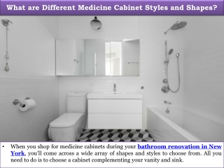 What are Different Medicine Cabinet Styles and Shapes?