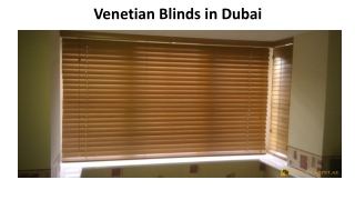 Venetian Blinds in Dubai