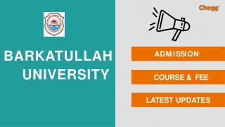 Barkatullah University - [BU], Bhopal