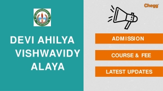 Devi Ahilya Vishwavidyalaya - [DAVV], Indore