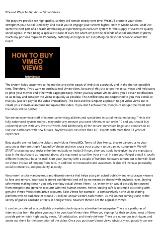 The Advanced Guide to buy vimeo views