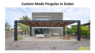Custom Made Pergolas in Dubai