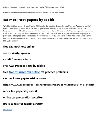 free cat practice problems