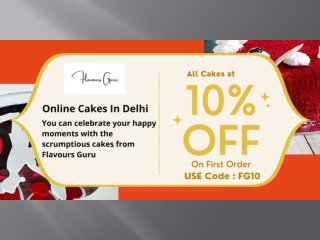 Online Cake Order in Delhi with Same Day & Midnight Delivery Services